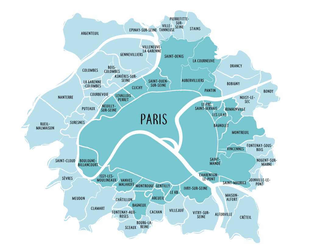 Carte zone d'intervention à Paris